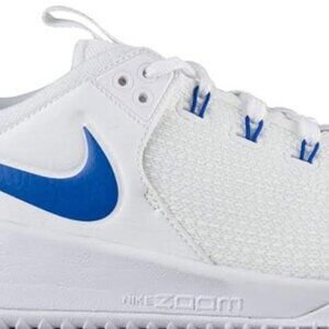 Nike Women's Zoom Hyperace 2 White Blue Swish Volleyball Shoes Size 9T